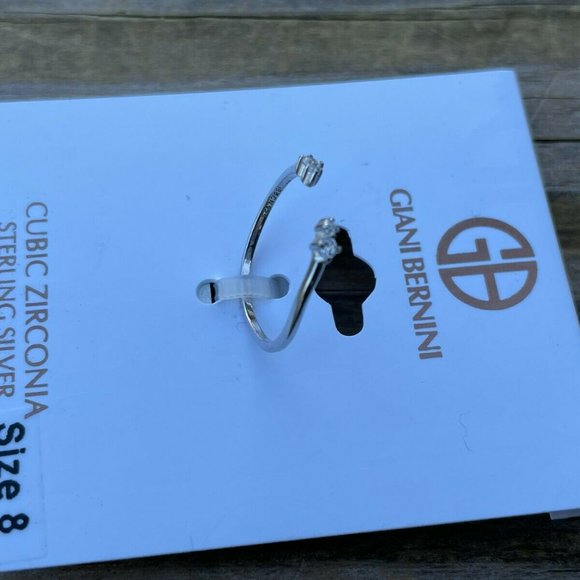 Giani Bernini Women Rings Sterling Silver Cubic Zirconia Rings Size 8 $40 - Picture 10 of 13